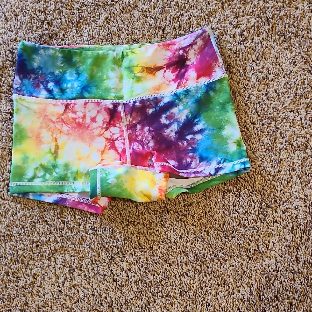 Vibrant Tie-Dye Women's Athletic Shorts